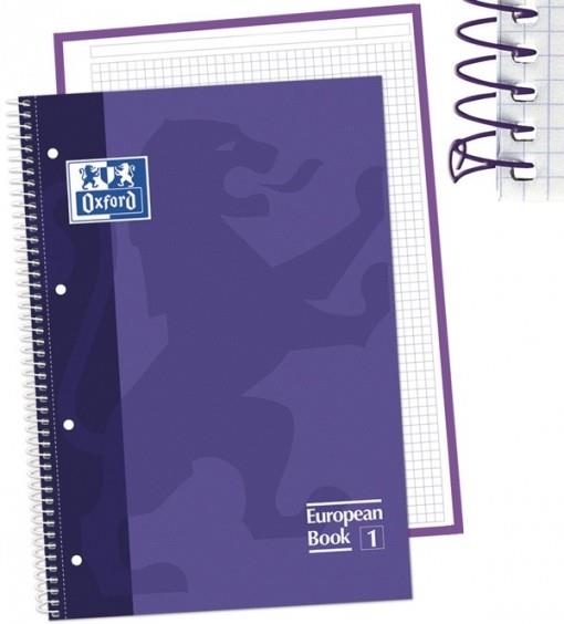 CUADERNO EUROPEAN A4 80H CDL 5MM TE OXFORD SCHOOL VIOLETA | 8412771083021 | Librería Castillón - Comprar libros online Aragón, Barbastro