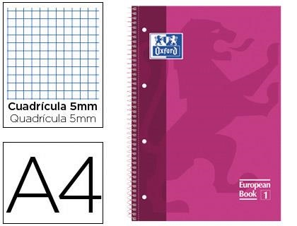 CUADERNO EUROPEAN A4 80H CDL 5MM TE OXFORD SCHOOL FUCSIA | 8412771117771 | Librería Castillón - Comprar libros online Aragón, Barbastro