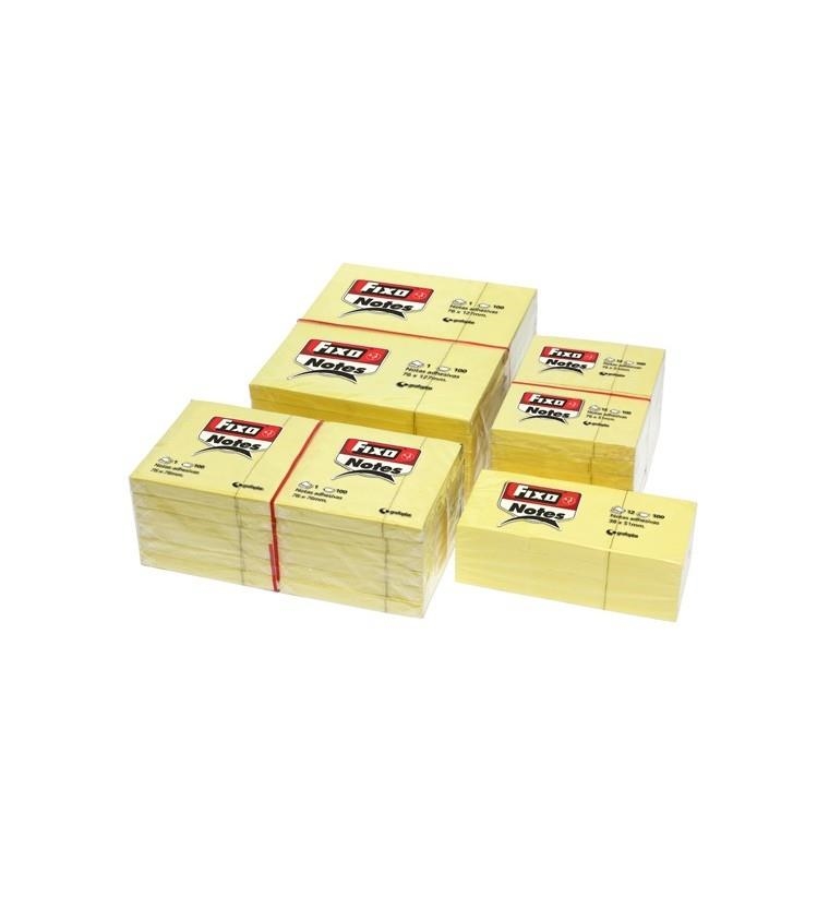 NOTAS ADHESIVAS 76X76MM FIXO AMARILLO 100H | 8413623500147 | Librería Castillón - Comprar libros online Aragón, Barbastro