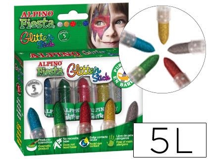 MAQUILLAJE ALPINO GLITTER CAJA 5 COLORES SURTIDOS DL000084 / 71823 | 8413240547112 | Librería Castillón - Comprar libros online Aragón, Barbastro