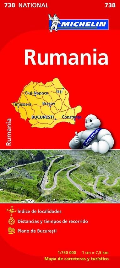 MAPA MICHELIN NATIONAL 738 RUMANIA ED.2012 | 9782067172111 | VV.AA. | Librería Castillón - Comprar libros online Aragón, Barbastro