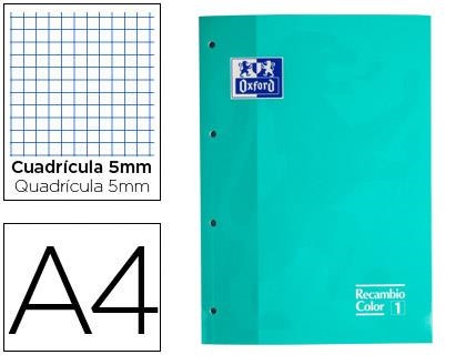 RECAMBIO A4 4T 80H CDL 5MM OXFORD SCHOOL VERDE MENTA | 3020120058597 | Librería Castillón - Comprar libros online Aragón, Barbastro