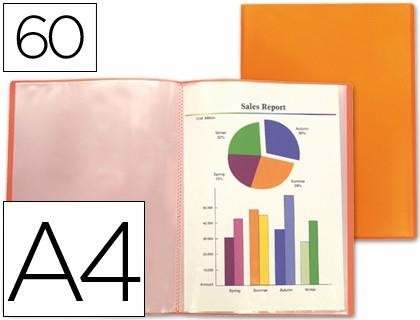 CARPETA FUNDAS 60F A4 PP FROSTY NARANJA TRASLUCIDA 47071 / 51722 | 4710581470715 | Librería Castillón - Comprar libros online Aragón, Barbastro