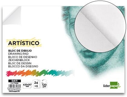 BLOC DIBUJO LIDERPAPEL ARTISTICO ENCOLADO 297X420MM 30H 120GR SIN RECUADRO A3 | 8423473742895 | Librería Castillón - Comprar libros online Aragón, Barbastro