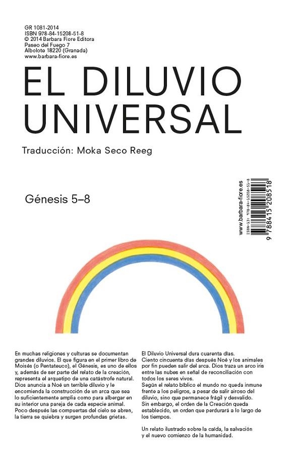 El diluvio universal : Génesis 5-8 | 9788415208518 | Librería Castillón - Comprar libros online Aragón, Barbastro