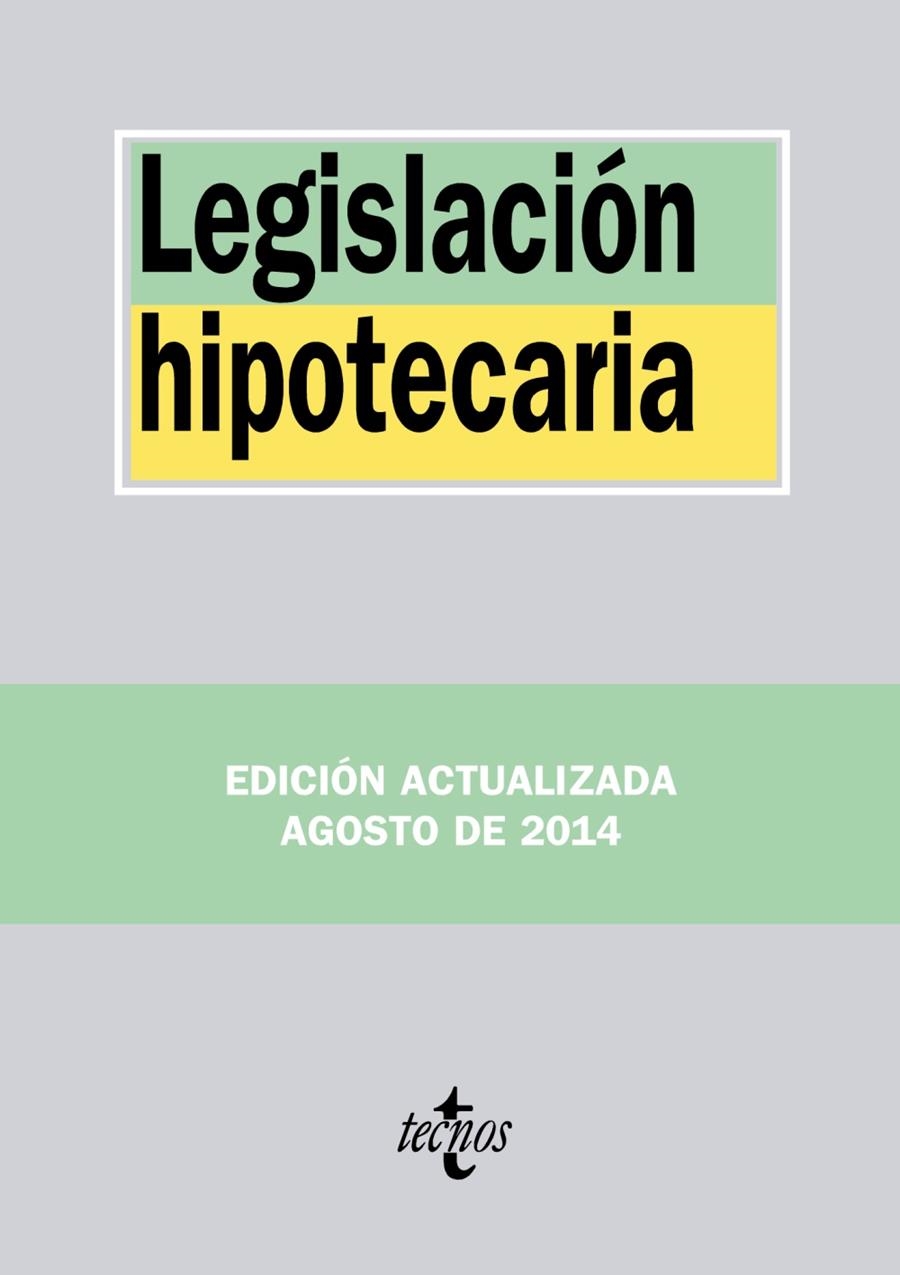 Legislación hipotecaria | 9788430963461 | Editorial Tecnos | Librería Castillón - Comprar libros online Aragón, Barbastro