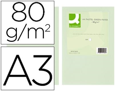 PAPEL COLOR A3 80GR 500H Q-CONNECT VERDE KF18004 / 72191 | 5705831180048 | Librería Castillón - Comprar libros online Aragón, Barbastro