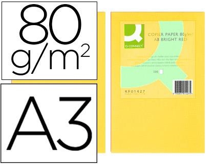 PAPEL COLOR A3 80GR 500H Q-CONNECT AMARILLO KF18006 / 72193 | 5705831180062 | Librería Castillón - Comprar libros online Aragón, Barbastro