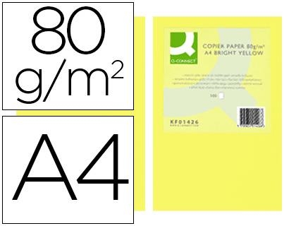 PAPEL COLOR A4 80GR 500H Q-CONNECT AMARILLO INTENSO KF01426 72061 | 5705831014268 | Librería Castillón - Comprar libros online Aragón, Barbastro