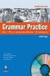 GRAMMAR PRACTICE PRE INTERMEDIATE STUDENT WITH KEY | 9781405852968 | VV.AA. | Librería Castillón - Comprar libros online Aragón, Barbastro