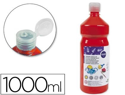 TEMPERA LIQUIDA LIDERPAPEL ESCOLAR 1000ML ROJO 59217 | 8423473592179 | Librería Castillón - Comprar libros online Aragón, Barbastro