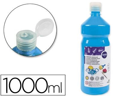 TEMPERA LIQUIDA LIDERPAPEL ESCOLAR 1000ML AZUL TURQUESA 59226 | 8423473592261 | Librería Castillón - Comprar libros online Aragón, Barbastro