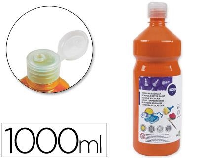 TEMPERA LIQUIDA LIDERPAPEL ESCOLAR 1000ML NARANJA 59216 | 8423473592162 | Librería Castillón - Comprar libros online Aragón, Barbastro