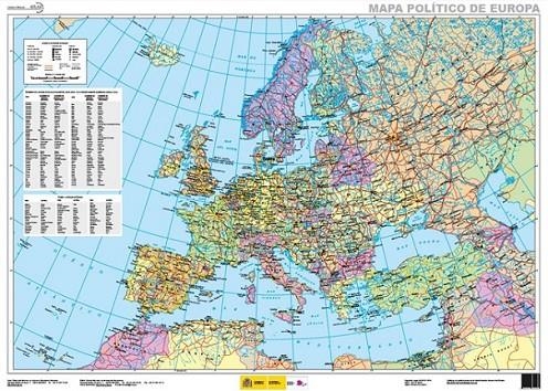 LÁMINA MAPA POLÍTICO EUROPA 70X50CM | 9788441632981 | INSTITUTO GEOGRAFICO NACIONAL | Librería Castillón - Comprar libros online Aragón, Barbastro