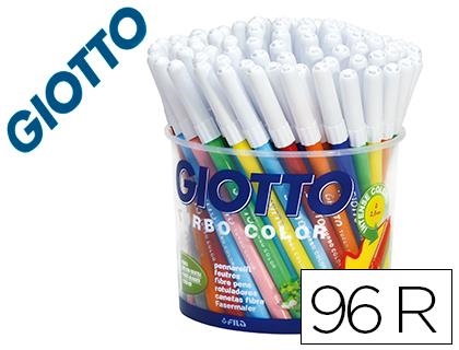 Rotulador giotto turbo color bote de 96 unidades 12 colores 8 unidades de cada color lavables con punta bloqueada 59117 | 8000825521508 | Librería Castillón - Comprar libros online Aragón, Barbastro