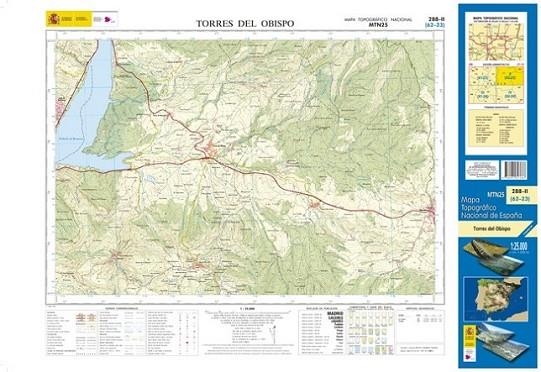 MAPA MTN 25. Hoja 288-II, Torres del Obispo | 9788441627666 | INSTITUTO GEOGRAFICO NACIONAL (ESPAÑA) | Librería Castillón - Comprar libros online Aragón, Barbastro