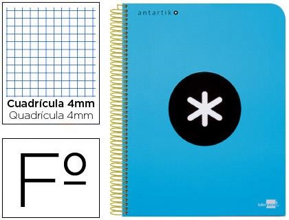 CUADERNO ESPIRAL LIDERPAPEL ANTARTIK Fº TAPA EXTRA DURA 80H 100GR CDL 4MM C/MARGEN AZUL | 8423473746824 | Librería Castillón - Comprar libros online Aragón, Barbastro