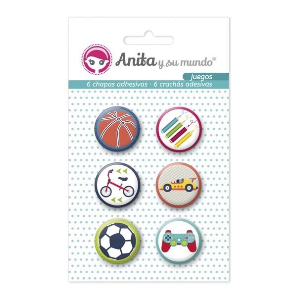 CHAPAS ADHESIVAS JUEGOS 6UN 25MM | 8413623712861 | Librería Castillón - Comprar libros online Aragón, Barbastro