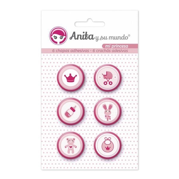 CHAPAS ADHESIVAS MI PRINCESA 6UN 25MM | 8413623712823 | Librería Castillón - Comprar libros online Aragón, Barbastro