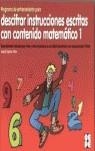 Programa de entrenamiento para descifrar instrucciones escritas con contenido ma | 9788478696185 | Orjales, Isabel | Librería Castillón - Comprar libros online Aragón, Barbastro