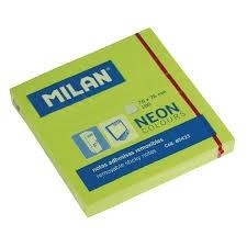 NOTAS ADHESIVAS 76X76mm VERDE NEON MILAN 85433 100h | 8411574854333 | Librería Castillón - Comprar libros online Aragón, Barbastro