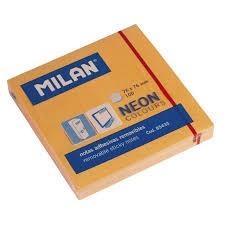 NOTAS ADHESIVAS 76X76mm NARANJA NEON MILAN 85435 100h | 8411574854357 | Librería Castillón - Comprar libros online Aragón, Barbastro