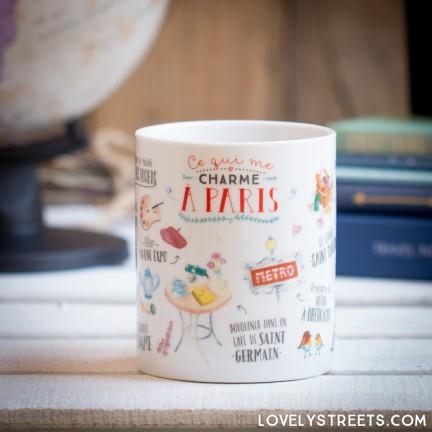 Taza Lovely Streets - Ce qui me charme à Paris (FR) | 8435439301053 | LOVELY STREETS / MR WONDERFUL | Librería Castillón - Comprar libros online Aragón, Barbastro