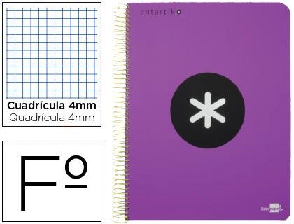 % CUADERNO ESPIRAL LIDERPAPEL ANTARTIK Fº TAPA EXTRA DURA 80H 100GR CDL 4MM C/MARGEN VIOLETA | 8423473746855 | Librería Castillón - Comprar libros online Aragón, Barbastro