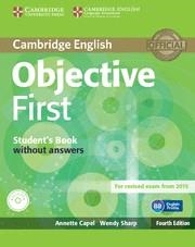 Objective First Student's Book without Answers with CD-ROM 4th Edition ed.2014 | 9781107628342 | Capel, Annette; Sharp, Wendy | Librería Castillón - Comprar libros online Aragón, Barbastro