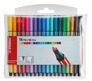 ROTULADOR STABILO ACUARELABLE PEN 68 MINI ESTUCHE DE 18 COLORES SURTIDOS 1MM 668/18 / 78059 | 4006381379694 | Librería Castillón - Comprar libros online Aragón, Barbastro