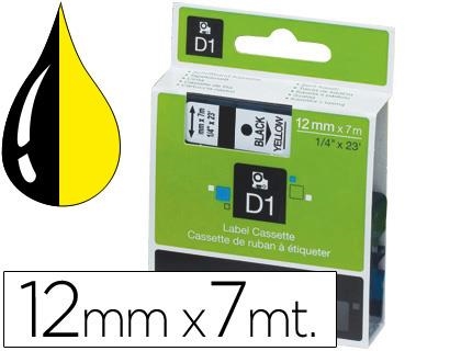 CINTA DYMO D1 12MMX7M NEGRO AMARILLO S0720580 | 5411313450188 | Librería Castillón - Comprar libros online Aragón, Barbastro