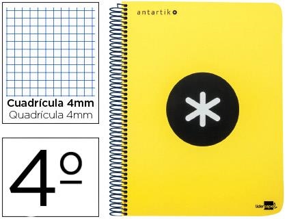 CUADERNO ESPIRAL LIDERPAPEL ANTARTIK 4º TAPA EXTRA DURA 80H 100GR CDL 4MM C/MARGEN ROSA 74698 | 8423473746985 | Librería Castillón - Comprar libros online Aragón, Barbastro