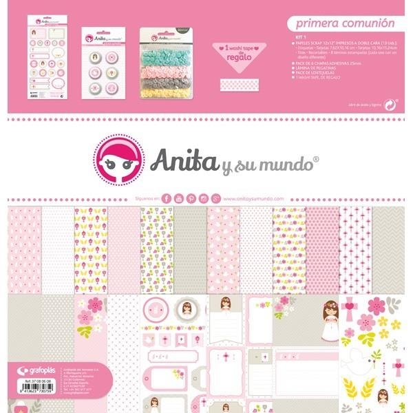 KIT SCRAP1 COLECCION PRIMERA COMUNION ELLA 2016 - ANITA Y SU MUNDO | 8413623730759 | Librería Castillón - Comprar libros online Aragón, Barbastro