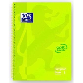 CUADERNO ESPIRAL EUROPEAN BOOK 1 OXFORD SCHOOL A4+ 80H 90GR CDL 5MM T.ENC SOFT TOUCH LIMA | 8412771015305 | Librería Castillón - Comprar libros online Aragón, Barbastro