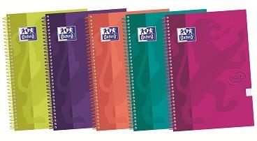 CUADERNO ESPIRAL Fº OXFORD SCHOOL 80H 90GR CDL 4MM T.ENC SOFT TOUCH LILA | 8412771015787 | Librería Castillón - Comprar libros online Aragón, Barbastro