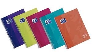 CUADERNO ESPIRAL EUROPEAN BOOK 4 COLORES OXFORD SCHOOL A5+ 120H 90GR CDL 5MM T.ENC SOFT TOUCH (varios colores) | 8412771015220 | Librería Castillón - Comprar libros online Aragón, Barbastro