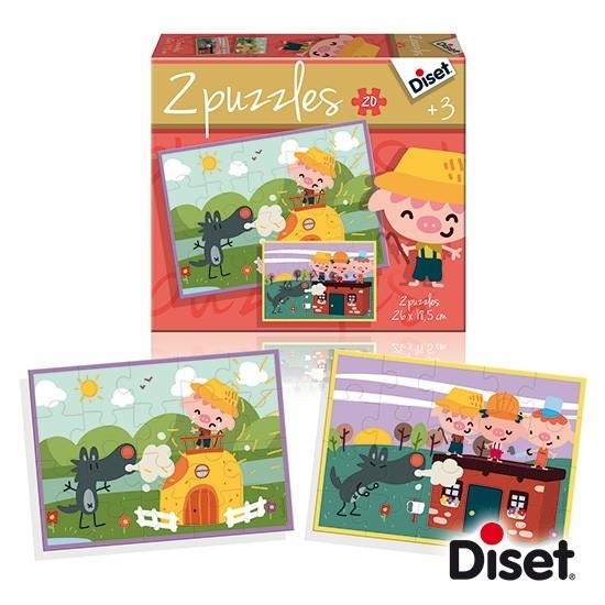 DISET 2 PUZZLES 20 PIEZAS CUENTO TRES CERDITOS | 8410446699621 | Librería Castillón - Comprar libros online Aragón, Barbastro