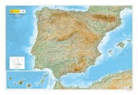 Península Ibérica, Baleares y Canarias - mapa físico escala 1:1.250.000  2016 | 9788441637351 | Librería Castillón - Comprar libros online Aragón, Barbastro