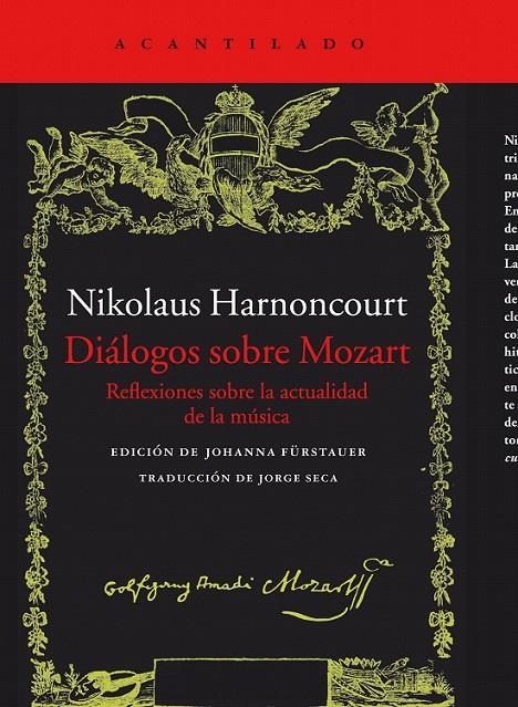 Diálogos sobre Mozart | 9788416011766 | Harnoncourt, Nikolaus | Librería Castillón - Comprar libros online Aragón, Barbastro