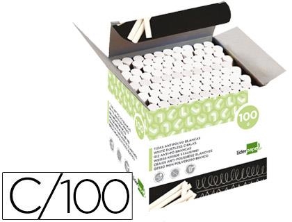 TIZA BLANCA ANTIPOLVO LIDERPAPEL CAJA 100 UNIDADES | 8423473776623 | Librería Castillón - Comprar libros online Aragón, Barbastro