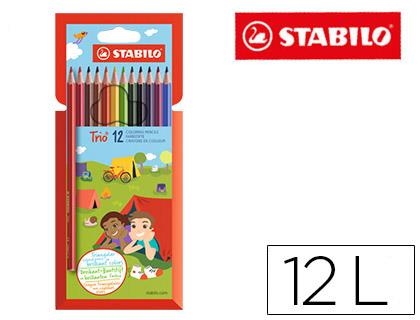 LAPICES DE COLORES STABILO TRIO SLIM CAJA 12 COLORES | 4006381194549 | Librería Castillón - Comprar libros online Aragón, Barbastro