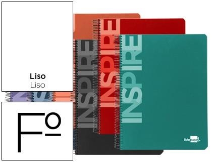 CUADERNO ESPIRAL LIDERPAPEL INSPIRE FOLIO TAPA EXTRA DURA 80H 60GR LISO | 8423473442726 | Librería Castillón - Comprar libros online Aragón, Barbastro