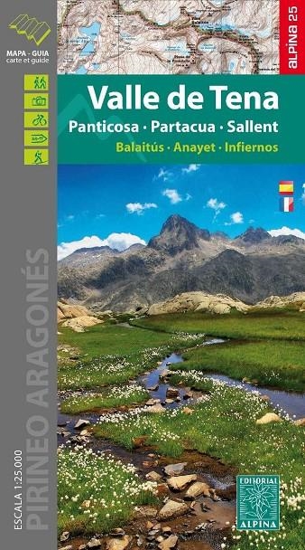 MAPA ALPINA 25 VALLE DE TENA - PANTICOSA, PARTACUA, SALLENT  | 9788480906357 | VV.AA. | Librería Castillón - Comprar libros online Aragón, Barbastro