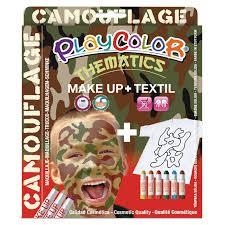 PLAYCOLOR PACK 3 MAQUILLAJE MAKE UP + 6 TEXTIL 5 GR TEMÁTICOS CAMUFLAGE | 8414213580402 | Librería Castillón - Comprar libros online Aragón, Barbastro