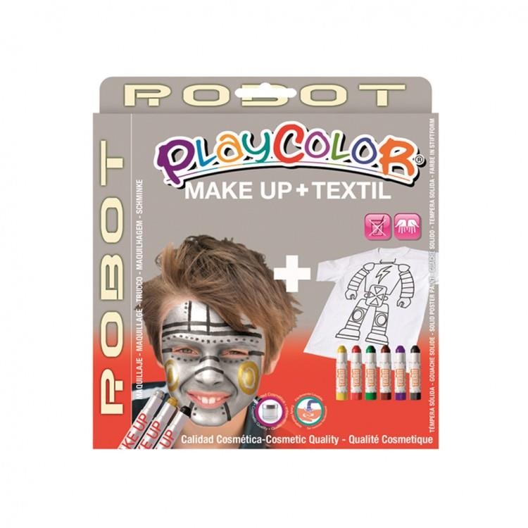 PLAYCOLOR PACK 3 MAQUILLAJE MAKE UP + 6 TEXTIL 5 GR TEMÁTICOS  ROBOT | 8414213580433 | Librería Castillón - Comprar libros online Aragón, Barbastro