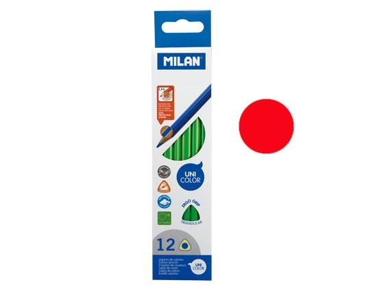 LAPIZ MILAN TRIANGULAR 231 COLOR ROJO 0722313012 | 8411574016939 | Librería Castillón - Comprar libros online Aragón, Barbastro