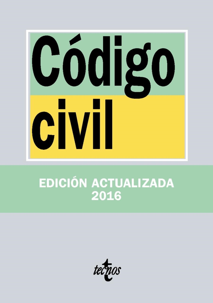 Código Civil Ed.2016 | 9788430969982 | Editorial Tecnos | Librería Castillón - Comprar libros online Aragón, Barbastro