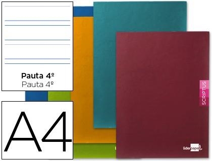 % LIBRETA LIDERPAPEL SCRIPTUS A4 48H 90GR PAUTA 4ª 3.5MM CON MARGEN 48473 | 8423473484733 | Librería Castillón - Comprar libros online Aragón, Barbastro