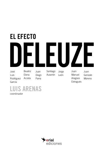 EL EFECTO DELEUZE | 9788494351143 | ARENAS, LUIS | Librería Castillón - Comprar libros online Aragón, Barbastro