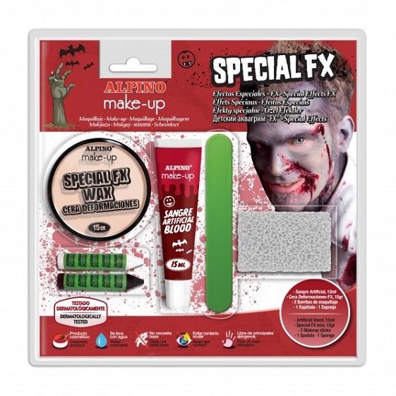 MAQUILLAJE ALPINO MAKE-UP KIT EFECTOS ESPECIALES CERA DEFORMACIONES + SANGRE ARTIFICIAL | 8413240585275 | Librería Castillón - Comprar libros online Aragón, Barbastro